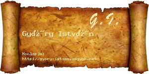 Győry István névjegykártya